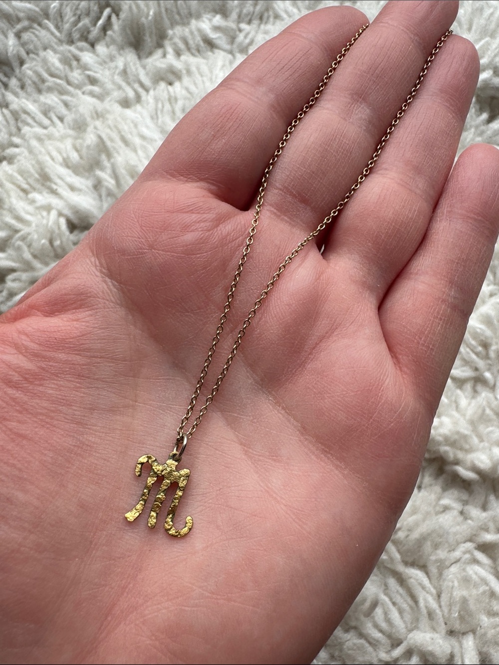 Scorpio‎ 24K Gold Nugget Necklace
